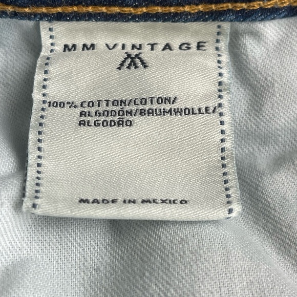 MM Vintage Distressed Boyfriend Jeans Women's 30 Raw Cropped CuffedPatched Denim - Picture 10 of 11